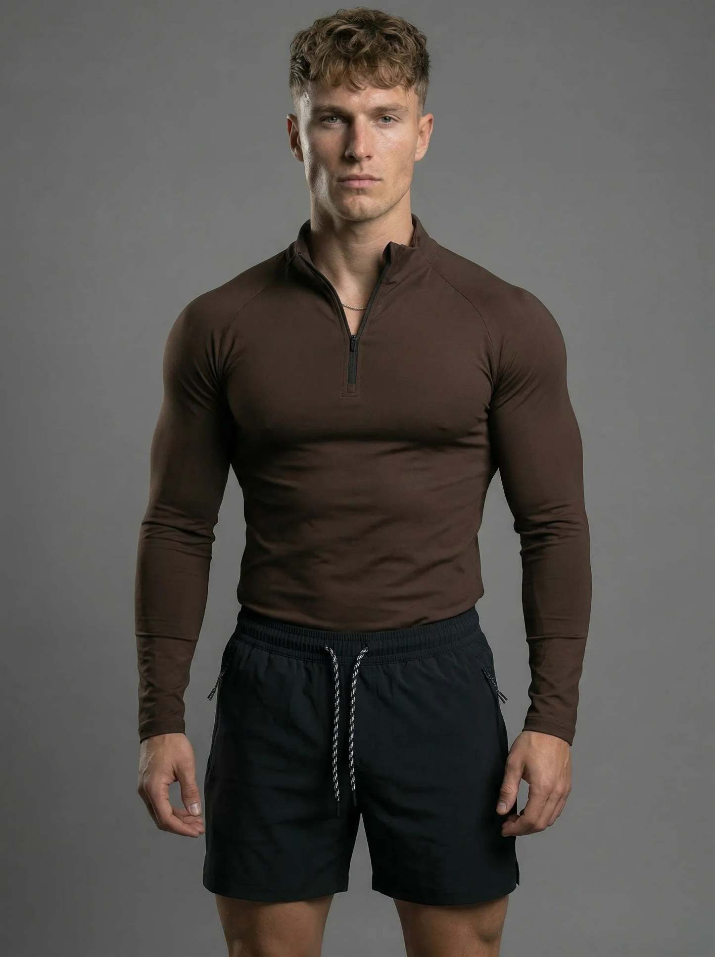 Fitted Performance Quarter Zip Compression