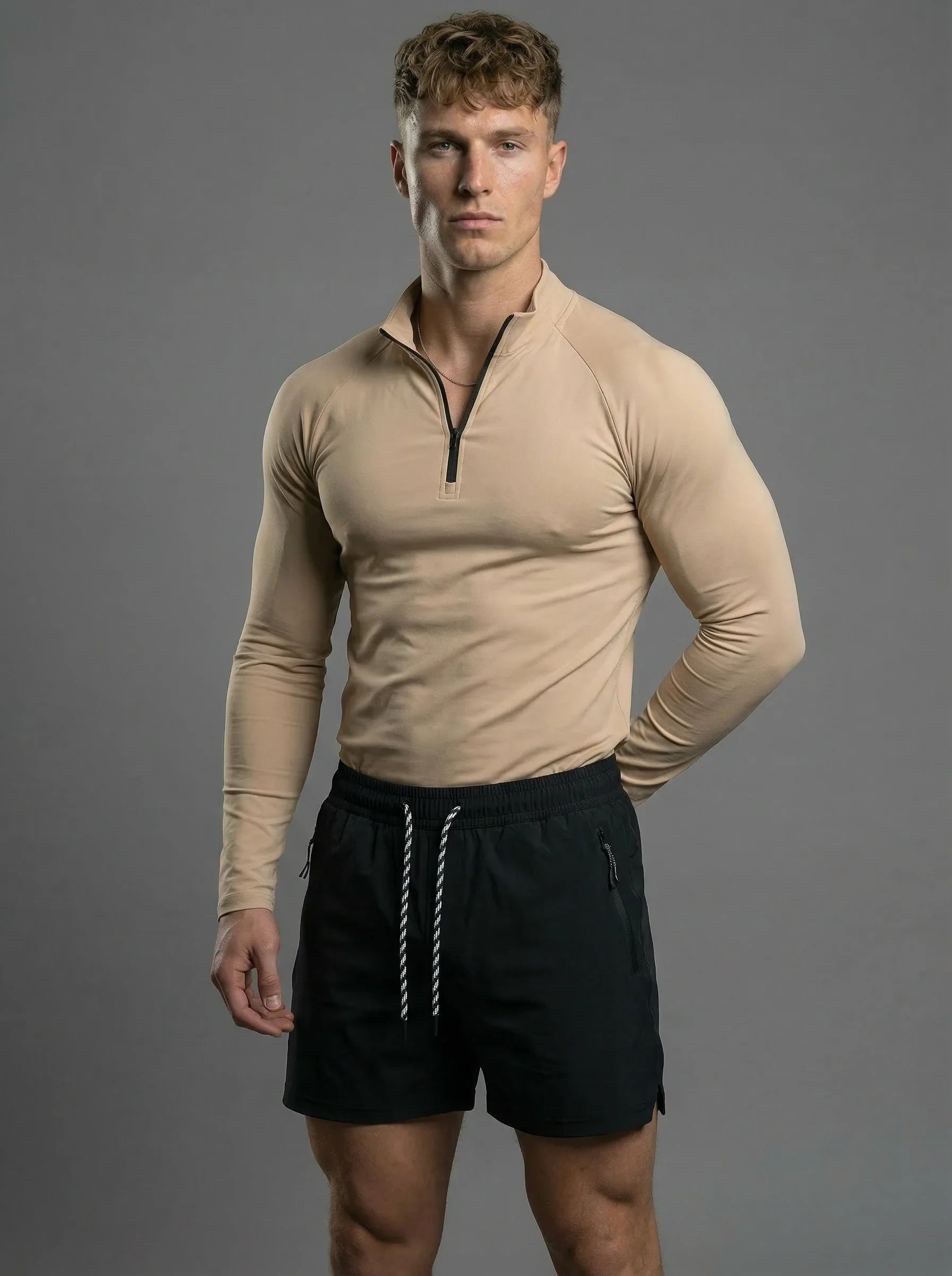 Fitted Performance Quarter Zip Compression