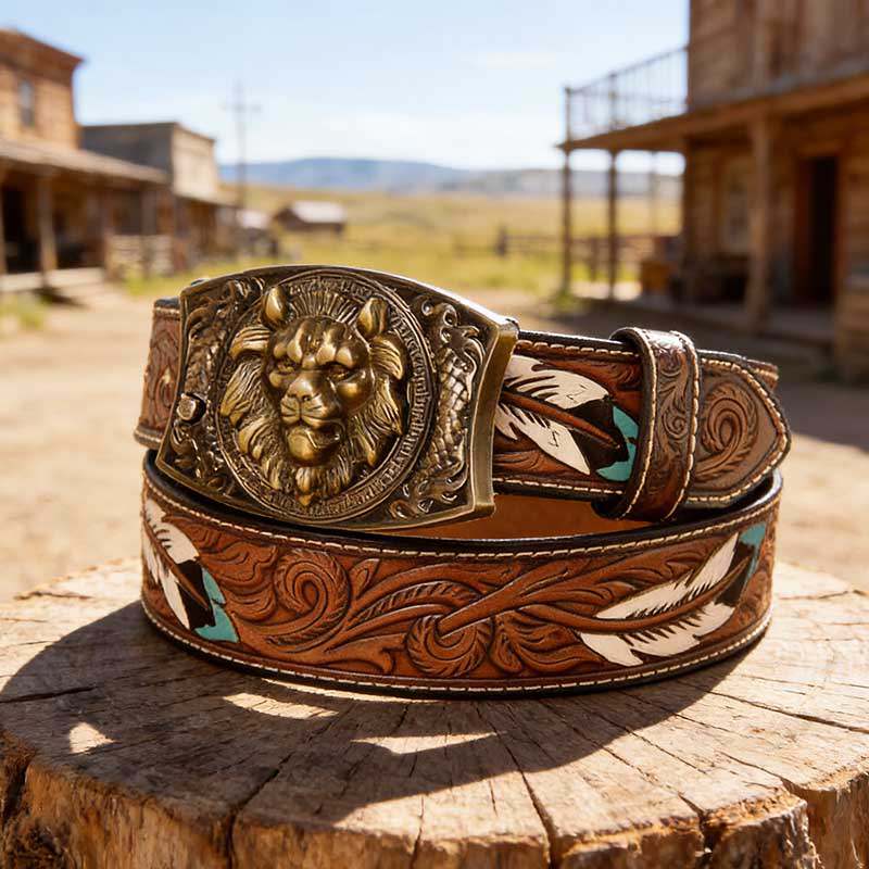 T-Feather Belt - Square with Holder Buckle