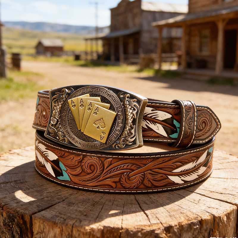 T-Feather Belt - Square with Holder Buckle