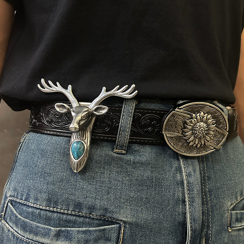 X-Deer Skull Necklace Buckle