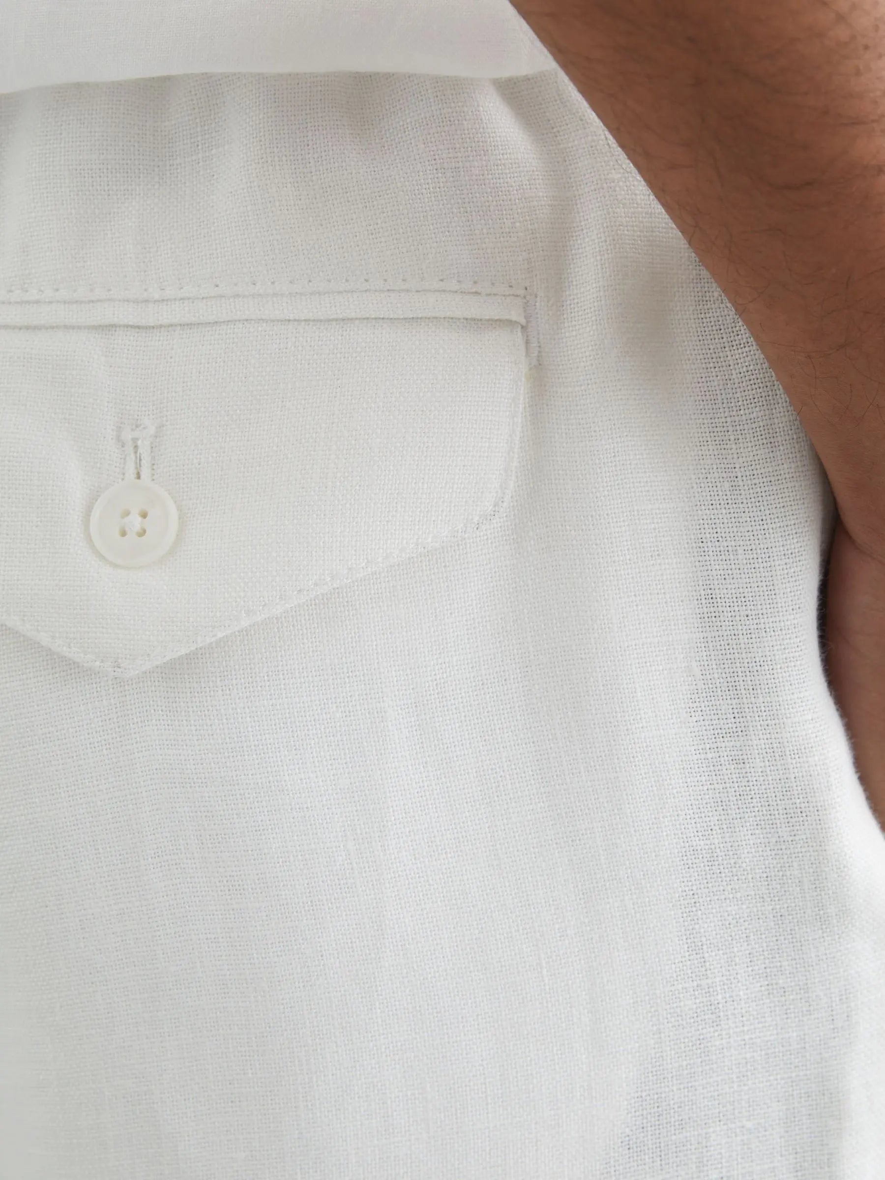 100% Linen Relaxed-Fit Drawstring Trousers