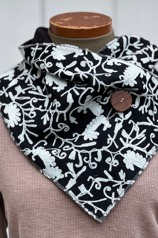 Western Printed Denim Warm Scarf