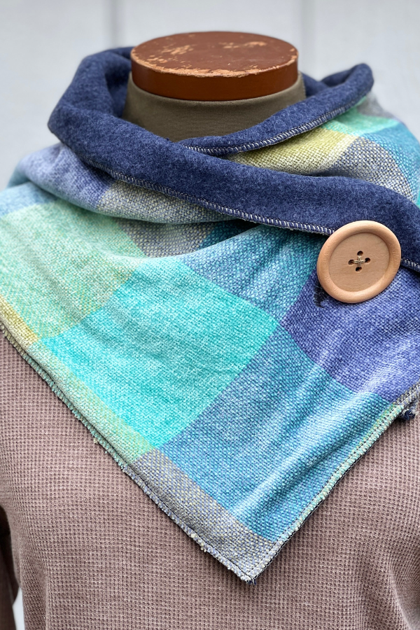 Western Printed Denim Warm Scarf