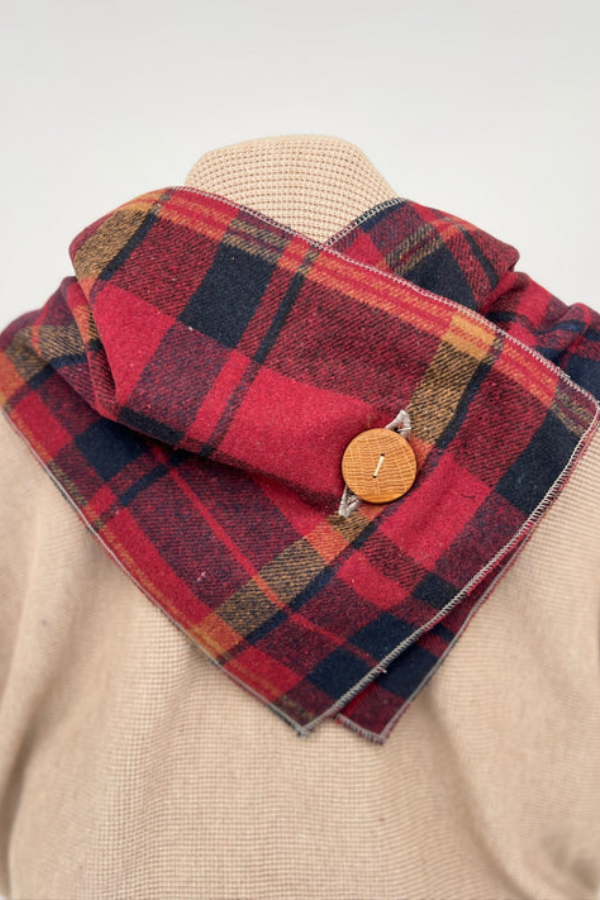 Simple Plaid Western Denim Warm Scarf 23 * 80com