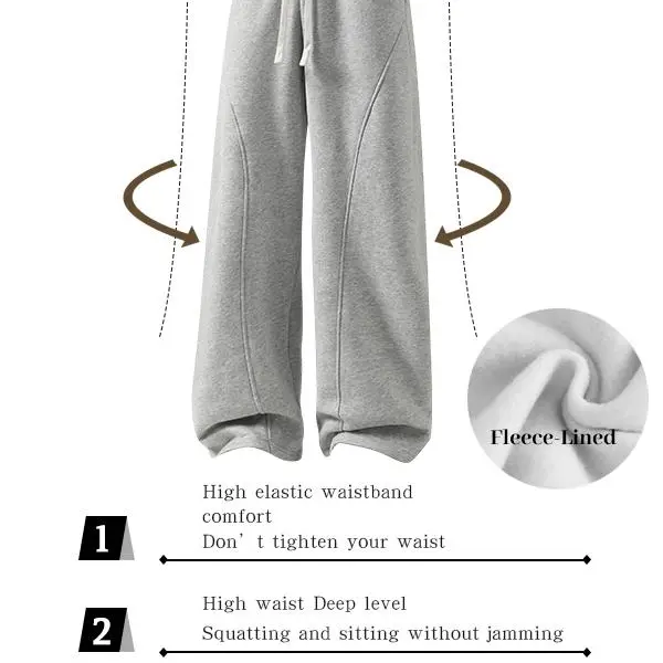 Men's Fleece Thermal Lined Sweatpants Oversize