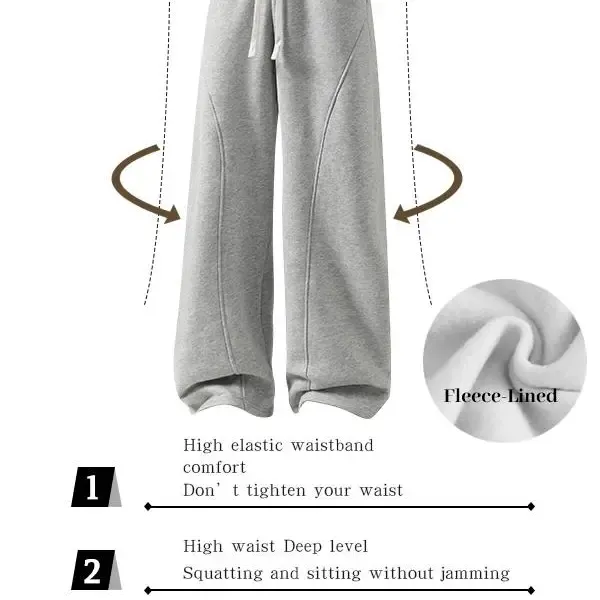 Men's Fleece Thermal Lined Sweatpants Oversize