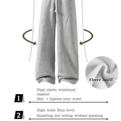 Men's Fleece Thermal Lined Sweatpants Oversize