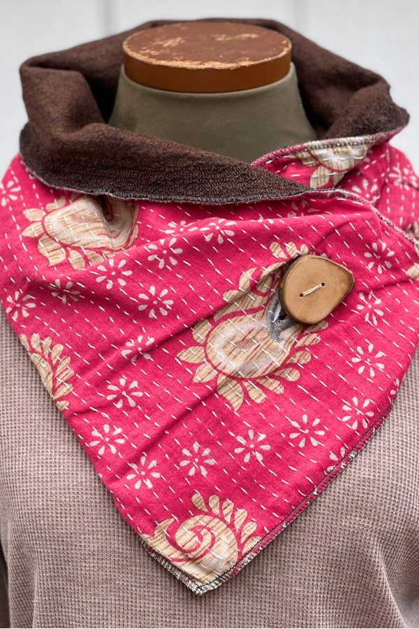 Western Printed Denim Warm Scarf