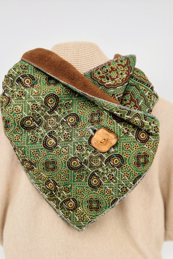 Western Printed Denim Warm Scarf