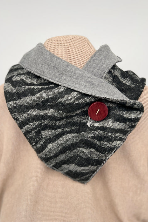 Simple Striped Western Denim Warm Scarf