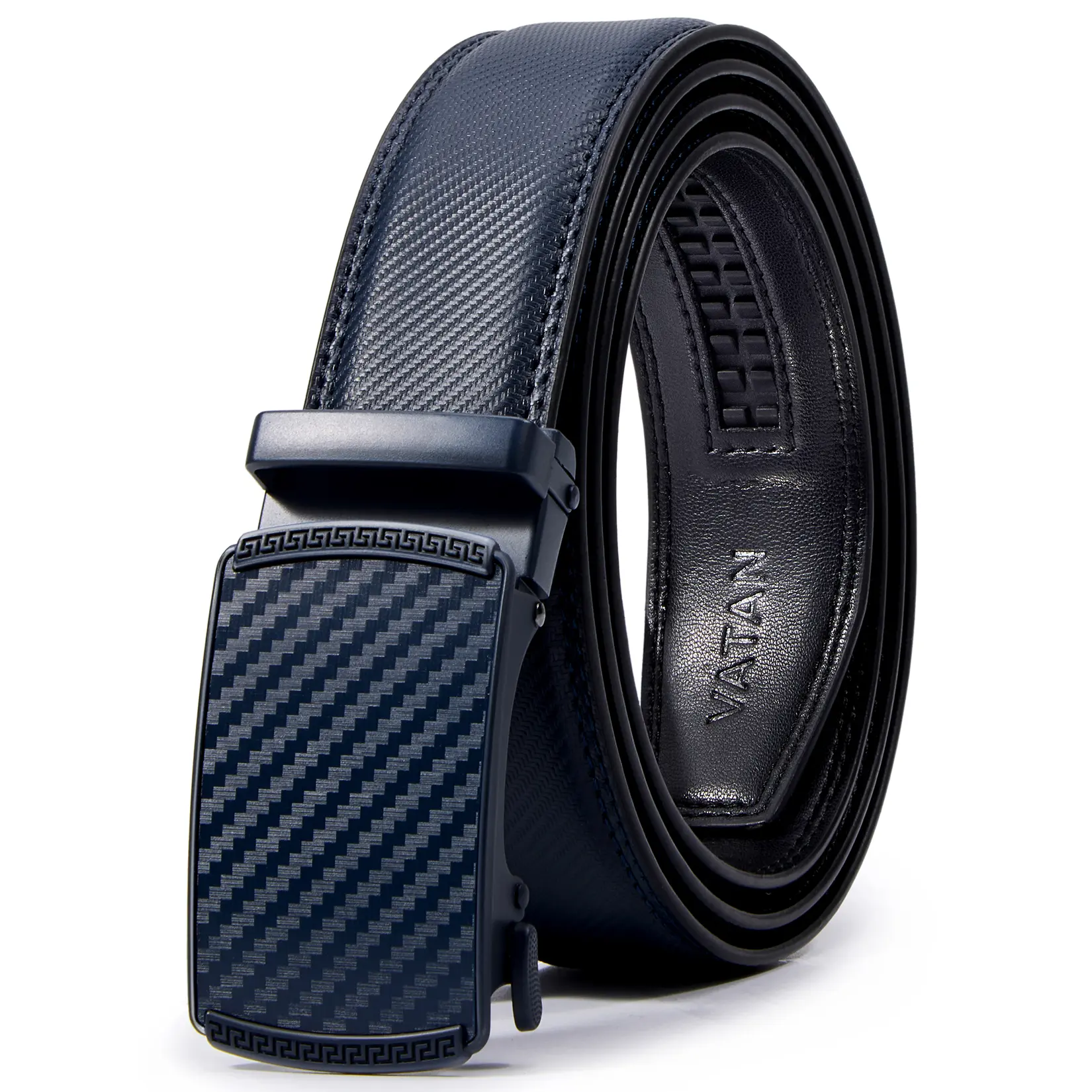 【Flash Sale】Men's Cowhide Elastic Adjustable Waist Leather Belt, Modern Easy-Release Ratchet Buckle, Elegant Design for Dress & Casual Wear, Men's Accessories, Gifts for Boyfriend, Gift Box Included, Leather Belts, Adjustable Waist Belt