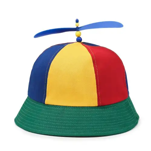 Adult Propeller Hat Unisex Adjustable Rainbow Helicopter Style Headwear Funny Hat Fun Holiday Accessory Unique Party Costume Cap