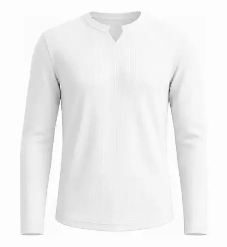 Men's Slim-Fit Long-Sleeve V-Neck T-Shirt