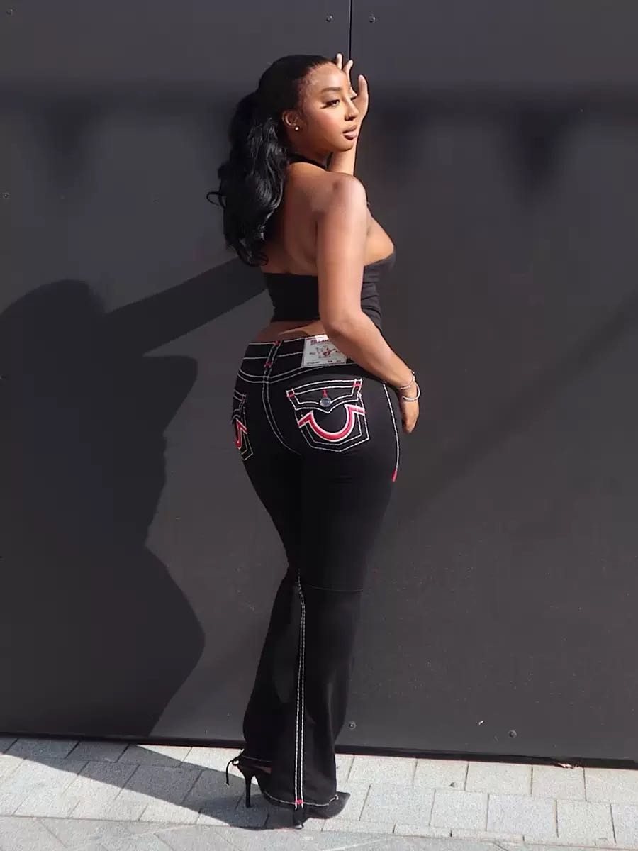 Mid-Rise Super T Flared Jeans
