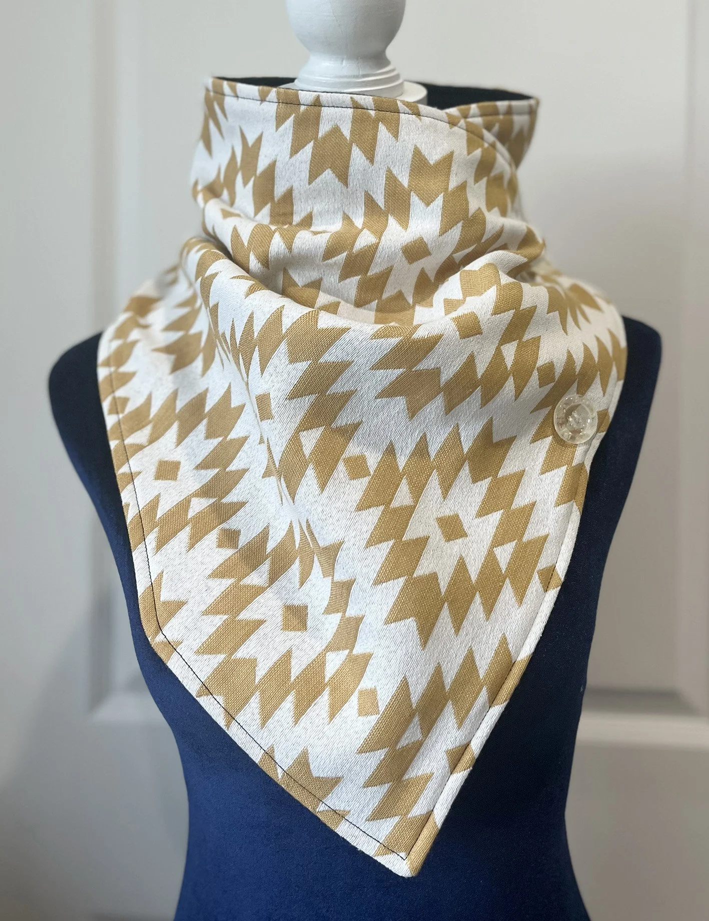 Aztec Grey-white Diamonds Western Warm Neck Hood