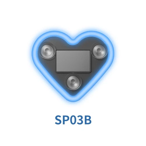 Joytutus Solar Powered Wireless LED Triangle Heart Shape C-Pillar Neon