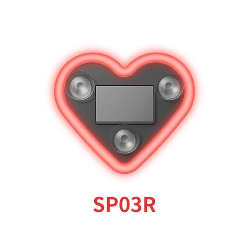 Solar-powered wireless LED triangular heart-shaped C-pillar neon light