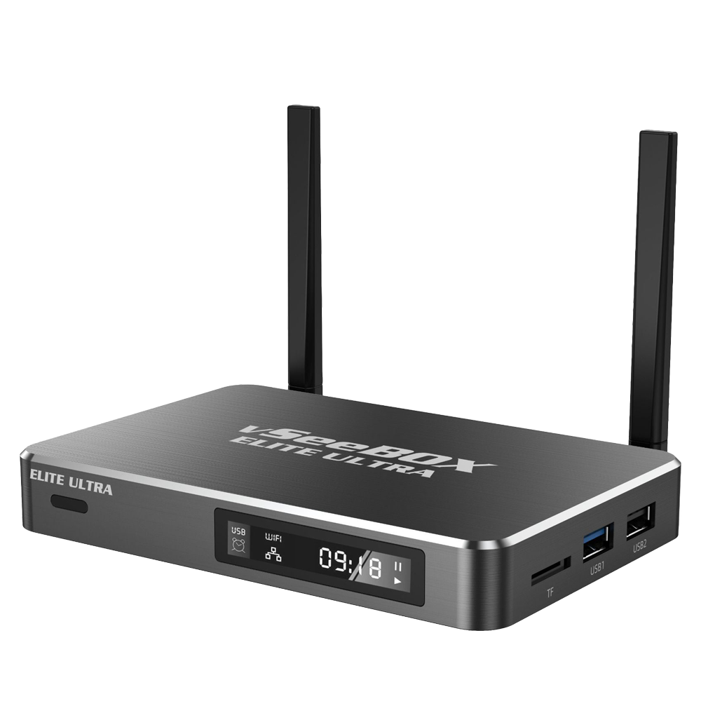 vSeeBox Elite Ultra Android TV Box (New & Exclusive Channels)