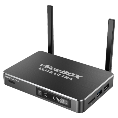 vSeeBox Elite Ultra Android TV Box (New & Exclusive Channels)