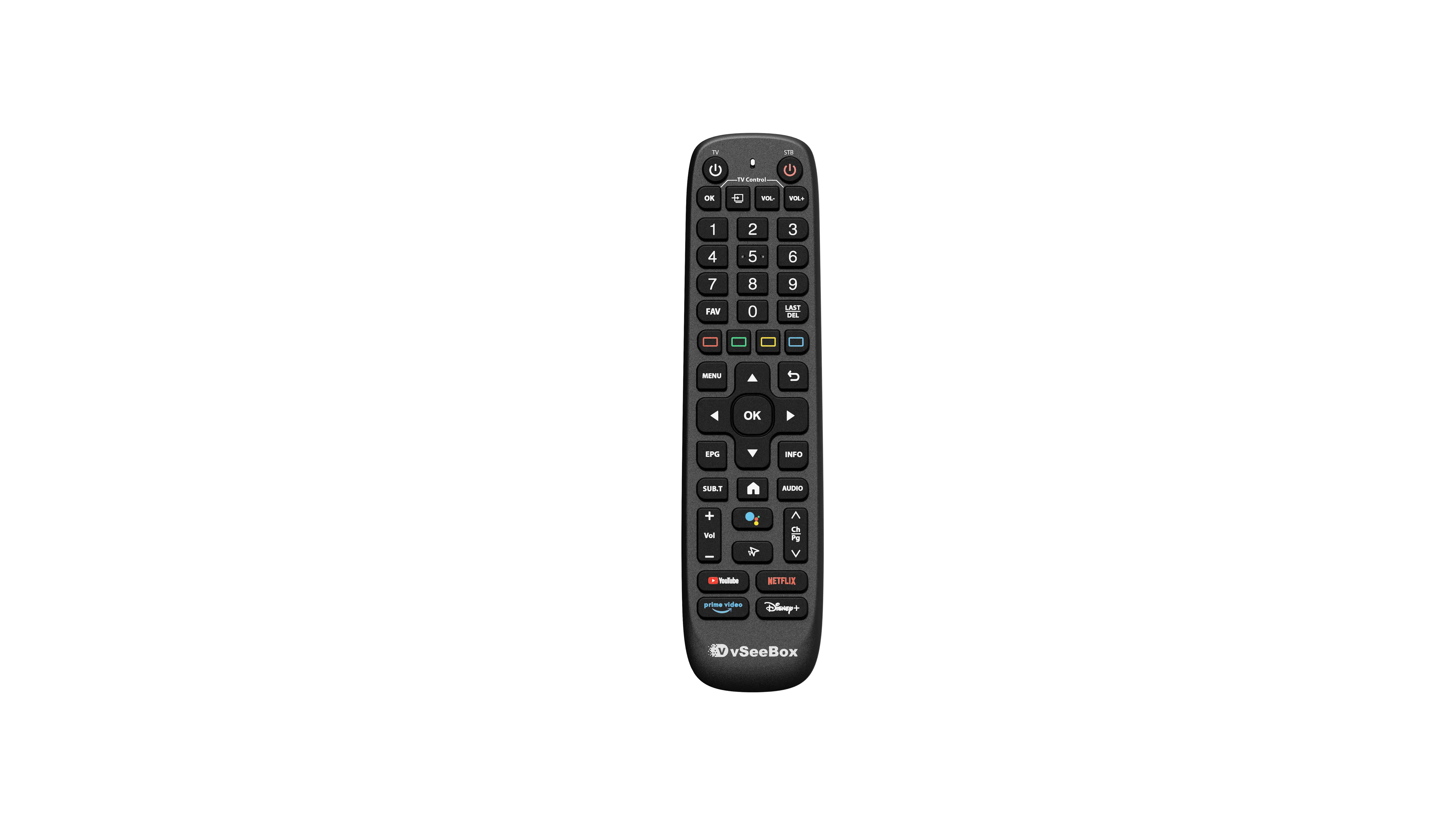 Official Replacement Voice Remote Control for vSeeBox V6 Plus (Bluetooth & Voice Command)