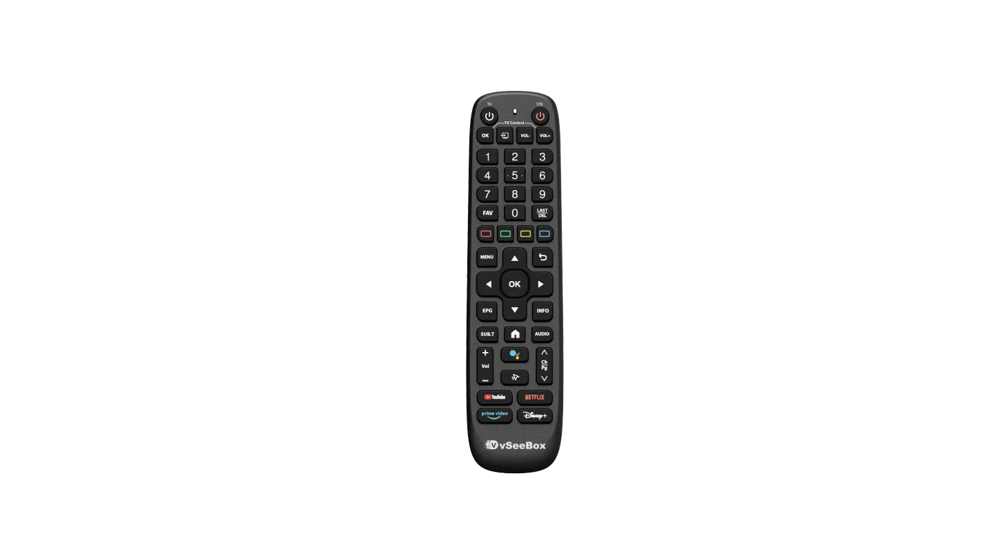 Official Replacement Voice Remote Control for vSeeBox V6 Plus (Bluetooth & Voice Command)