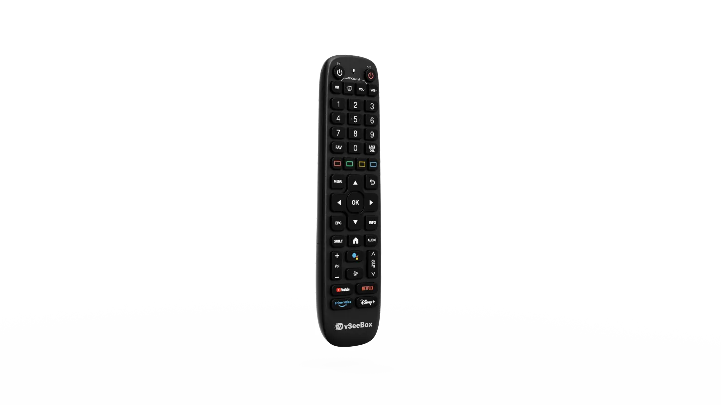 Official Replacement Voice Remote Control for vSeeBox V6 Plus (Bluetooth & Voice Command)