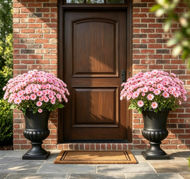 ⚡Last Day 50% OFF🌼Welcome autumn- Artificial Outdoor Sunset Mums Flowers - UV resistant, Waterproof, Windproof