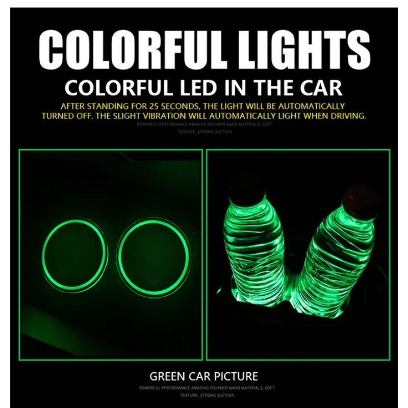 2PCS LED Car Coasters