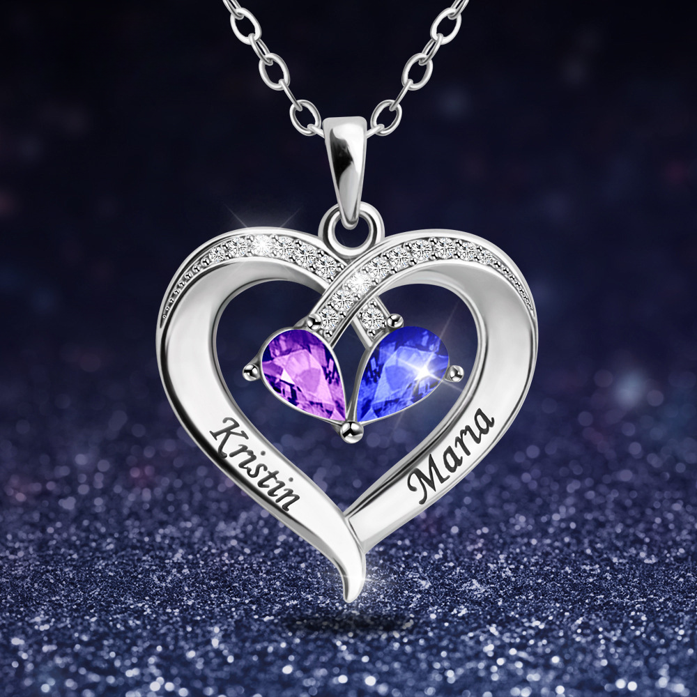 Always Yours – Birthstone Heart Necklace