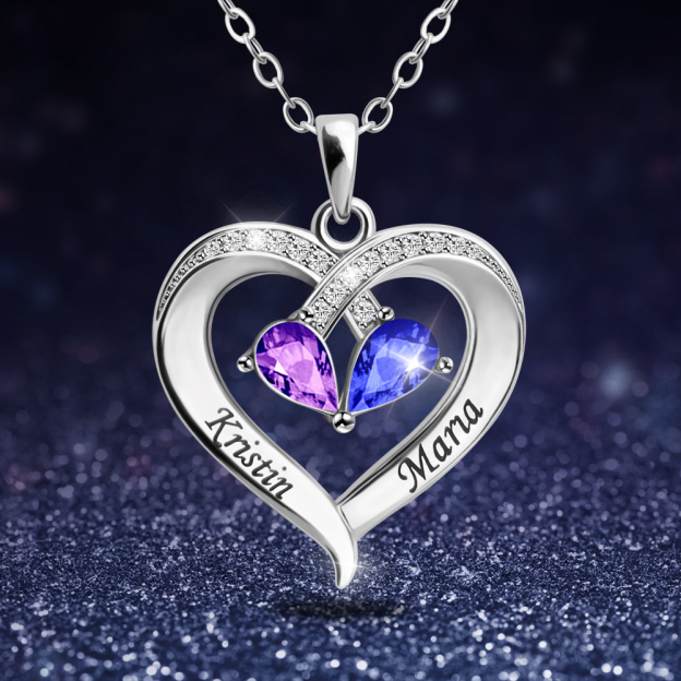 Always Yours – Birthstone Heart Necklace