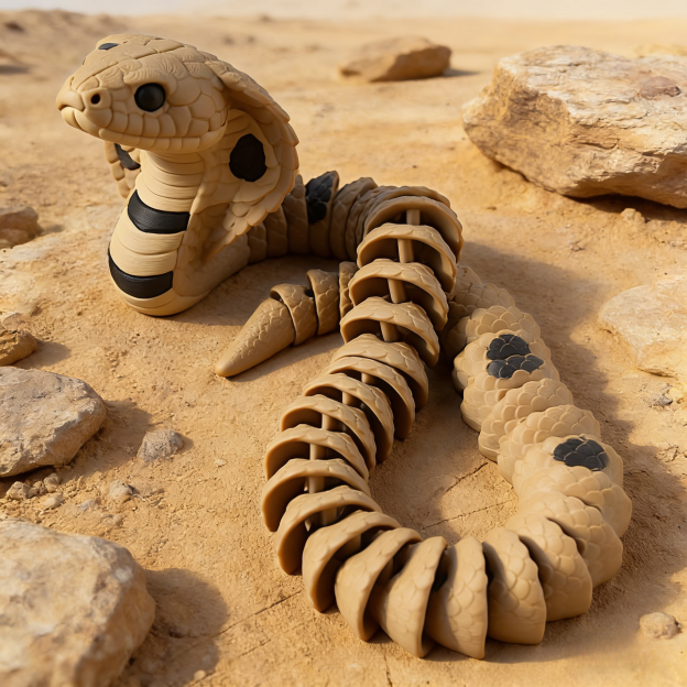 3D Printed Articulated Cobra Figurine