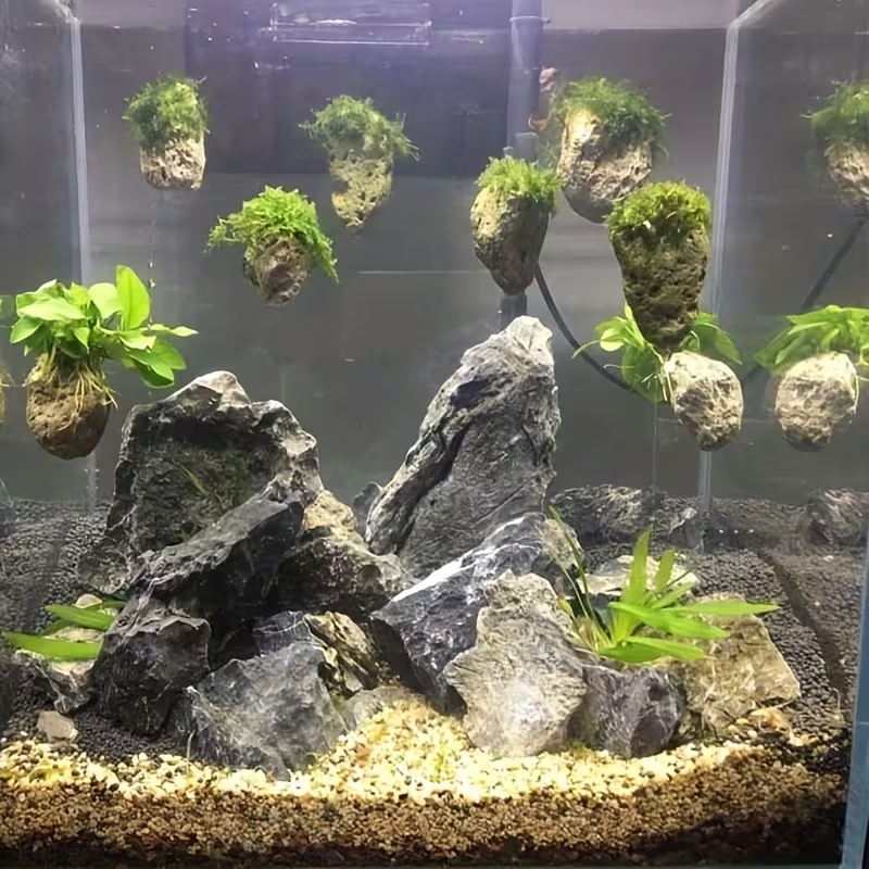 Aquarium Floating Rock Decoration - Resin Moss Floating Stone