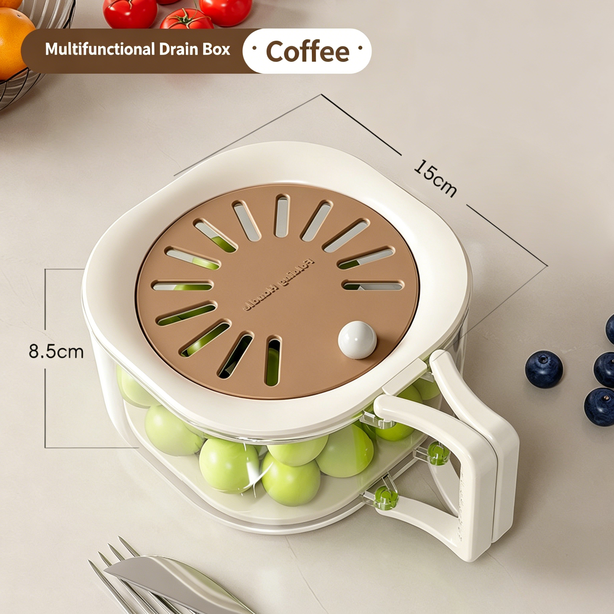 Multifunctional fruit washing bowl