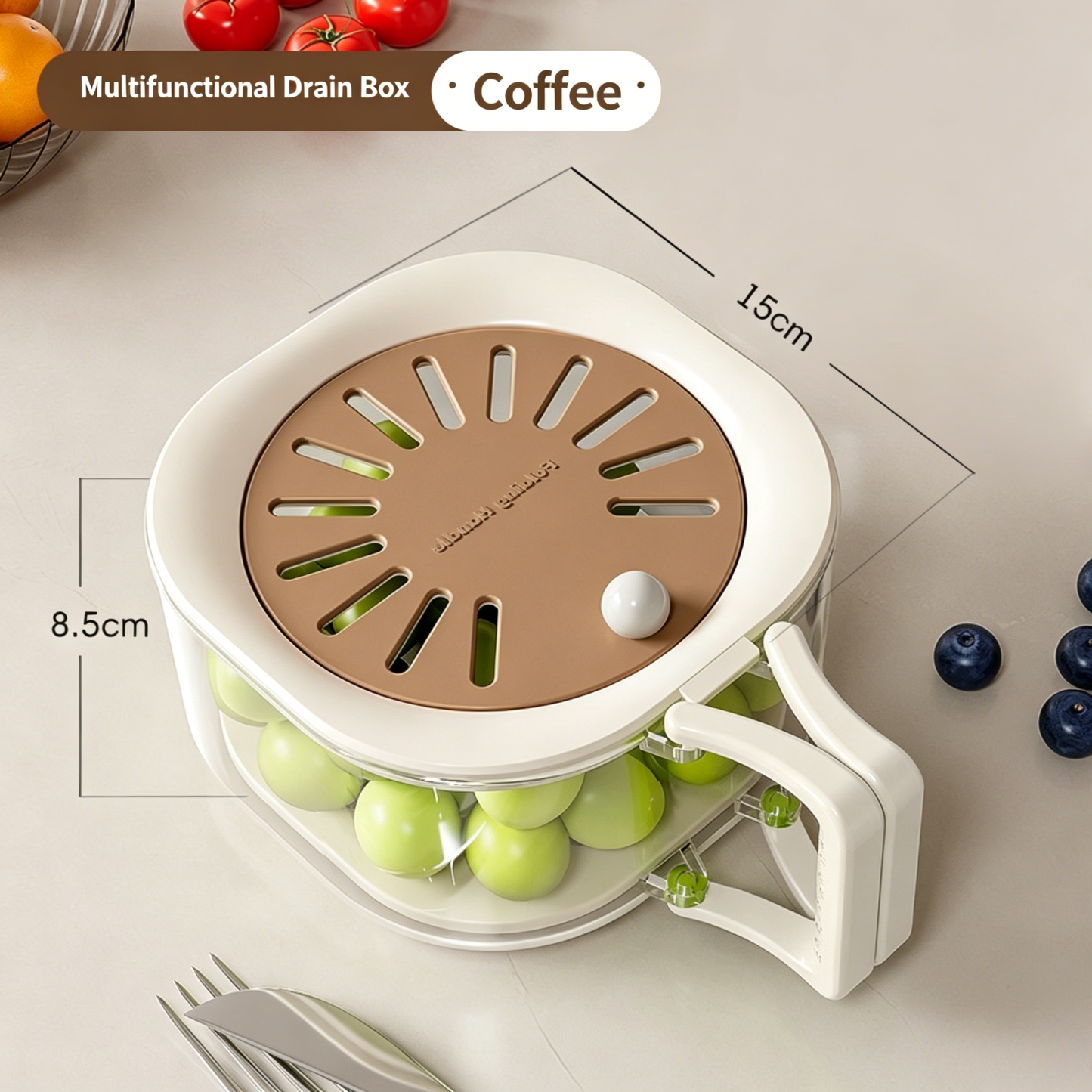 Multifunctional fruit washing bowl
