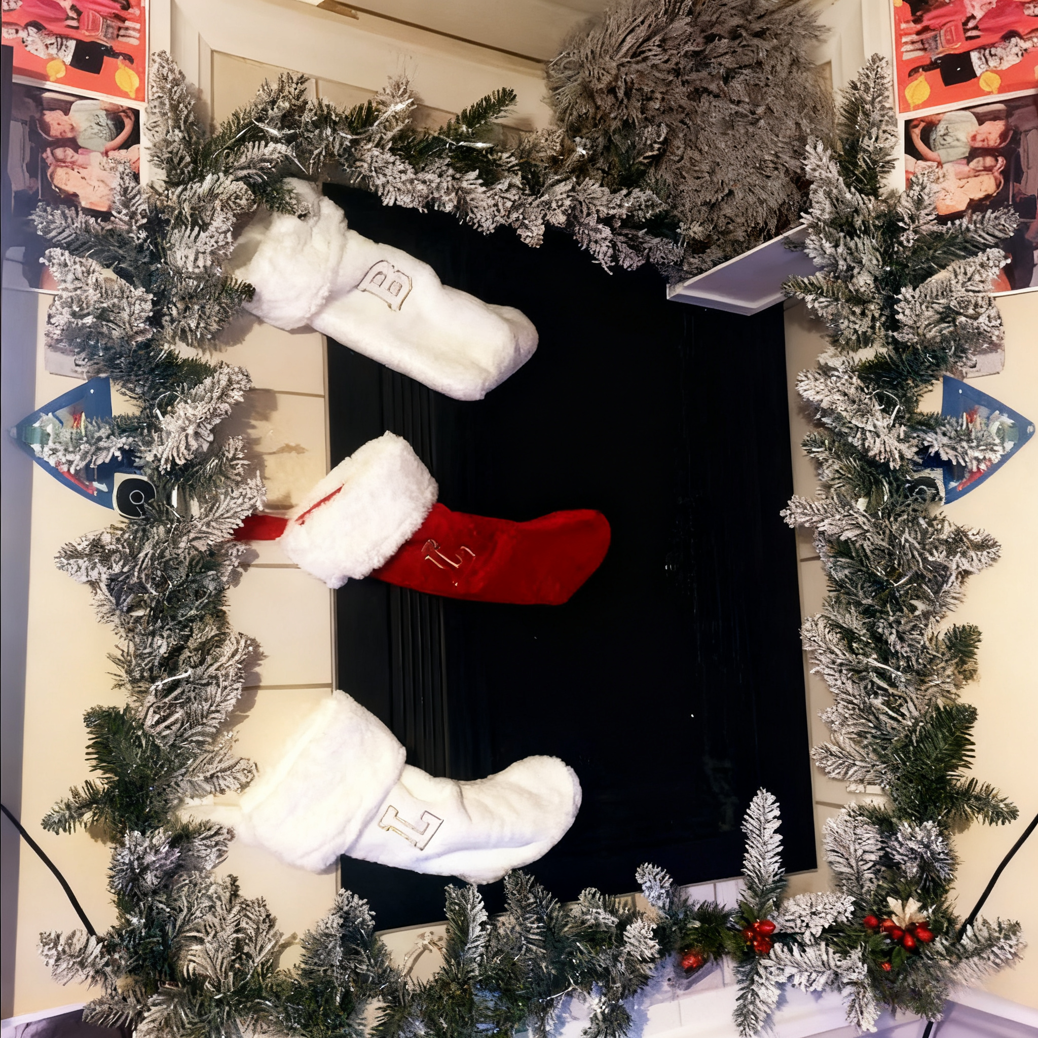 🎄6FT Classic Christmas Snowflake Pine Garland ⛄