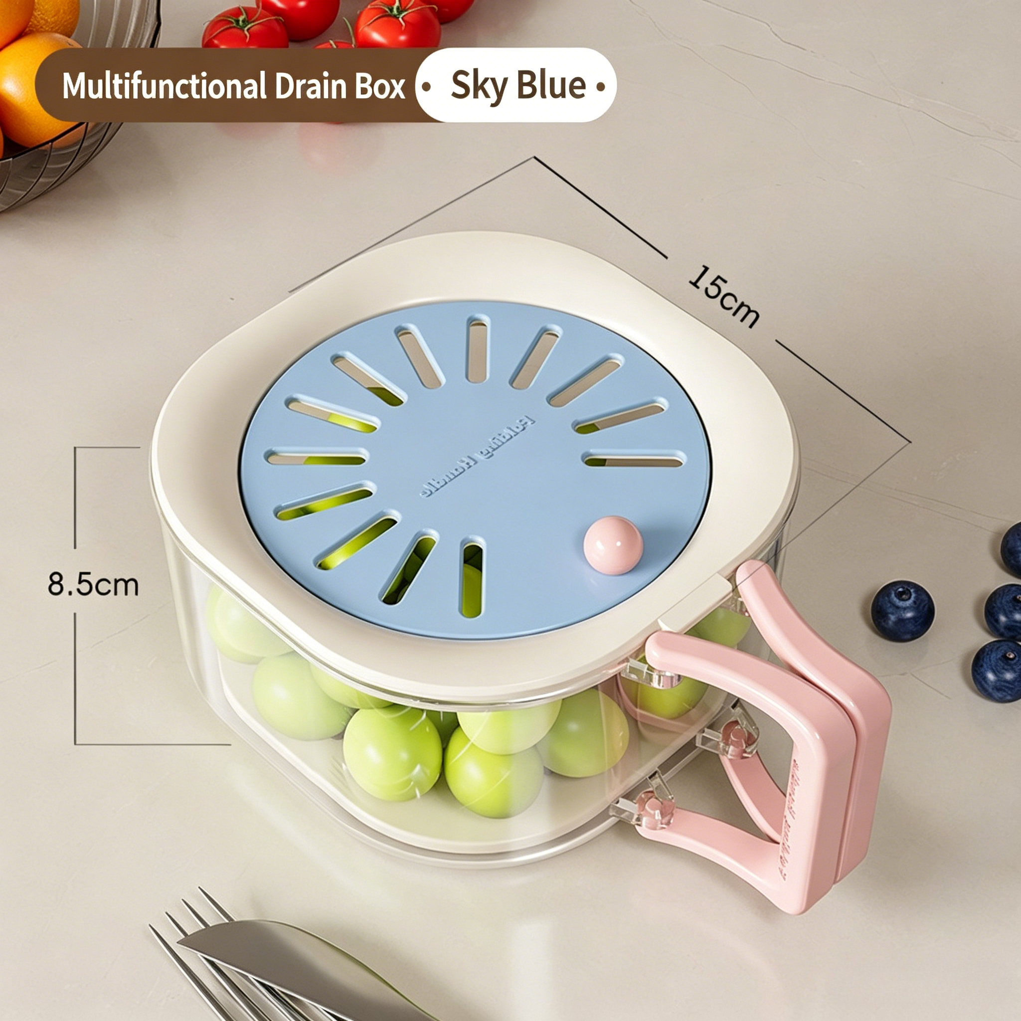 Multifunctional fruit washing bowl