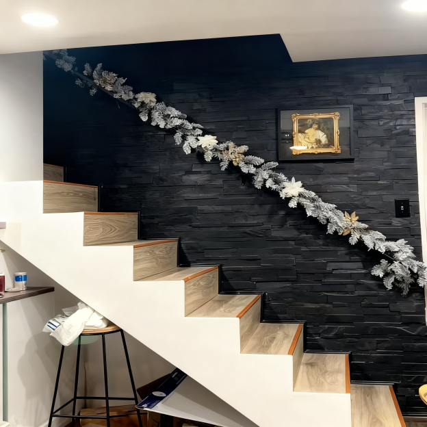 🎄6FT Classic Christmas Snowflake Pine Garland ⛄