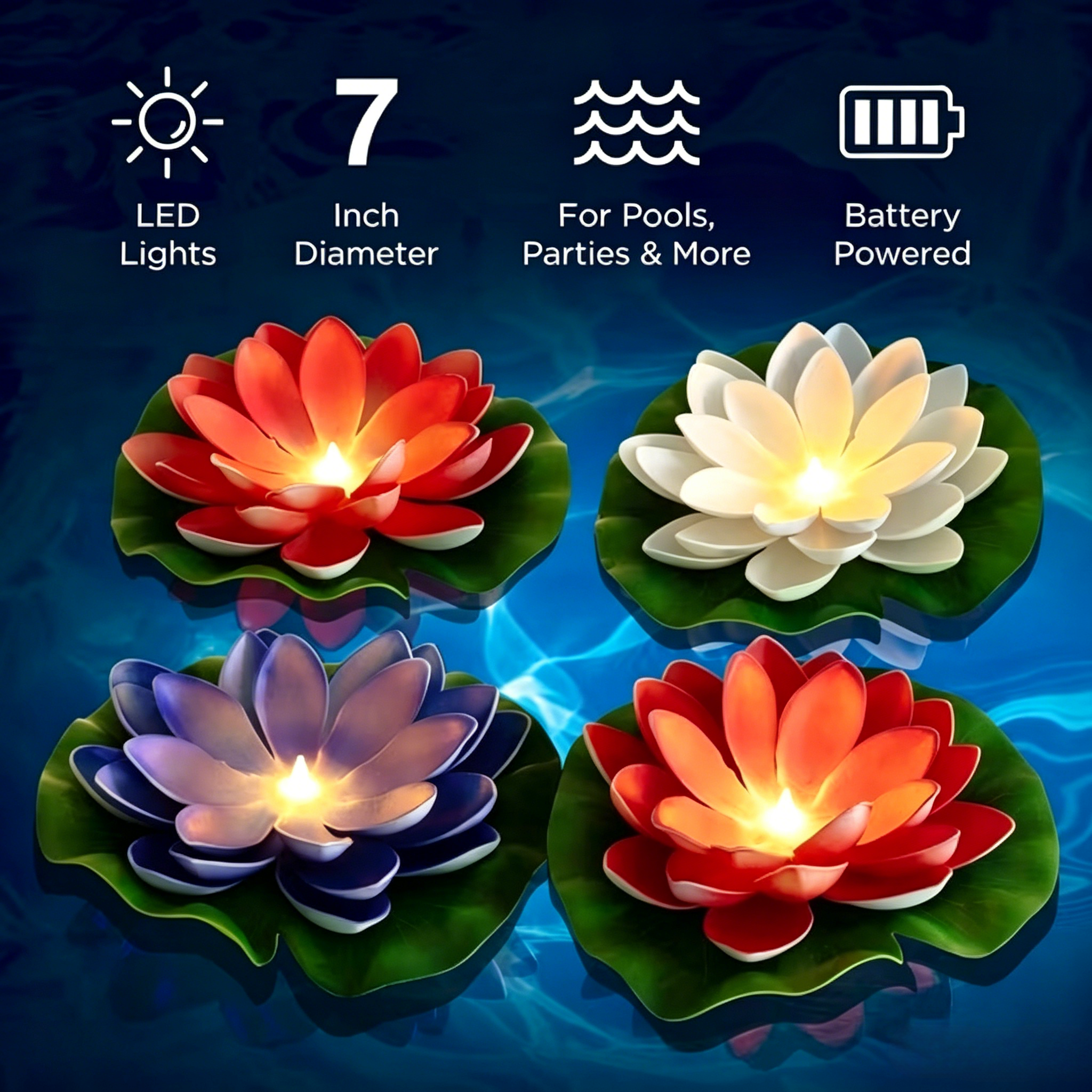Floating LED Lily pads