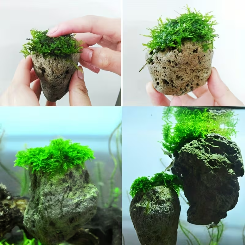 Aquarium Floating Rock Decoration - Resin Moss Floating Stone
