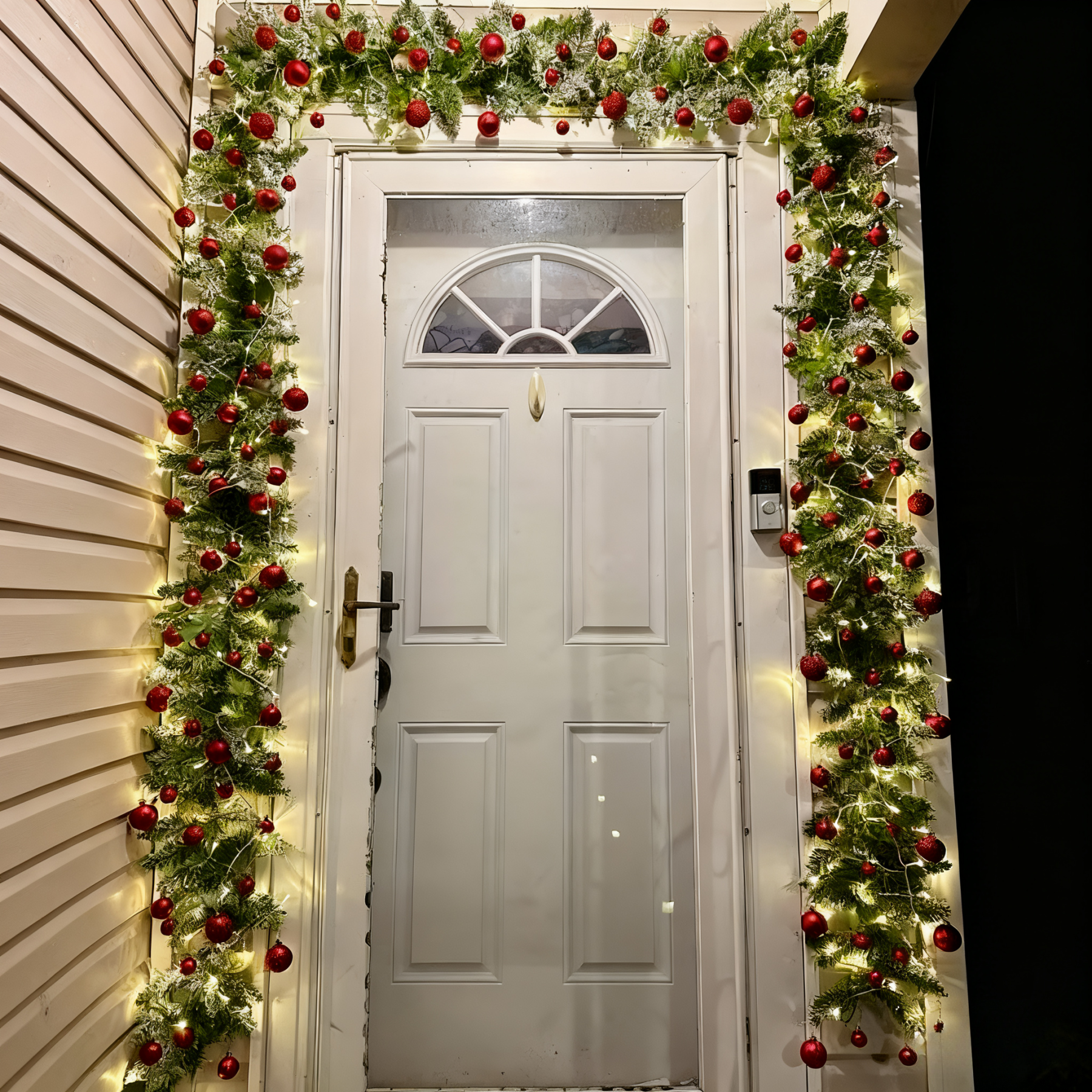 🎄6FT Classic Christmas Snowflake Pine Garland ⛄