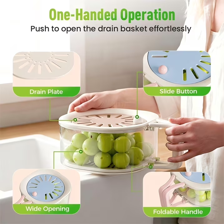 Multifunctional fruit washing bowl