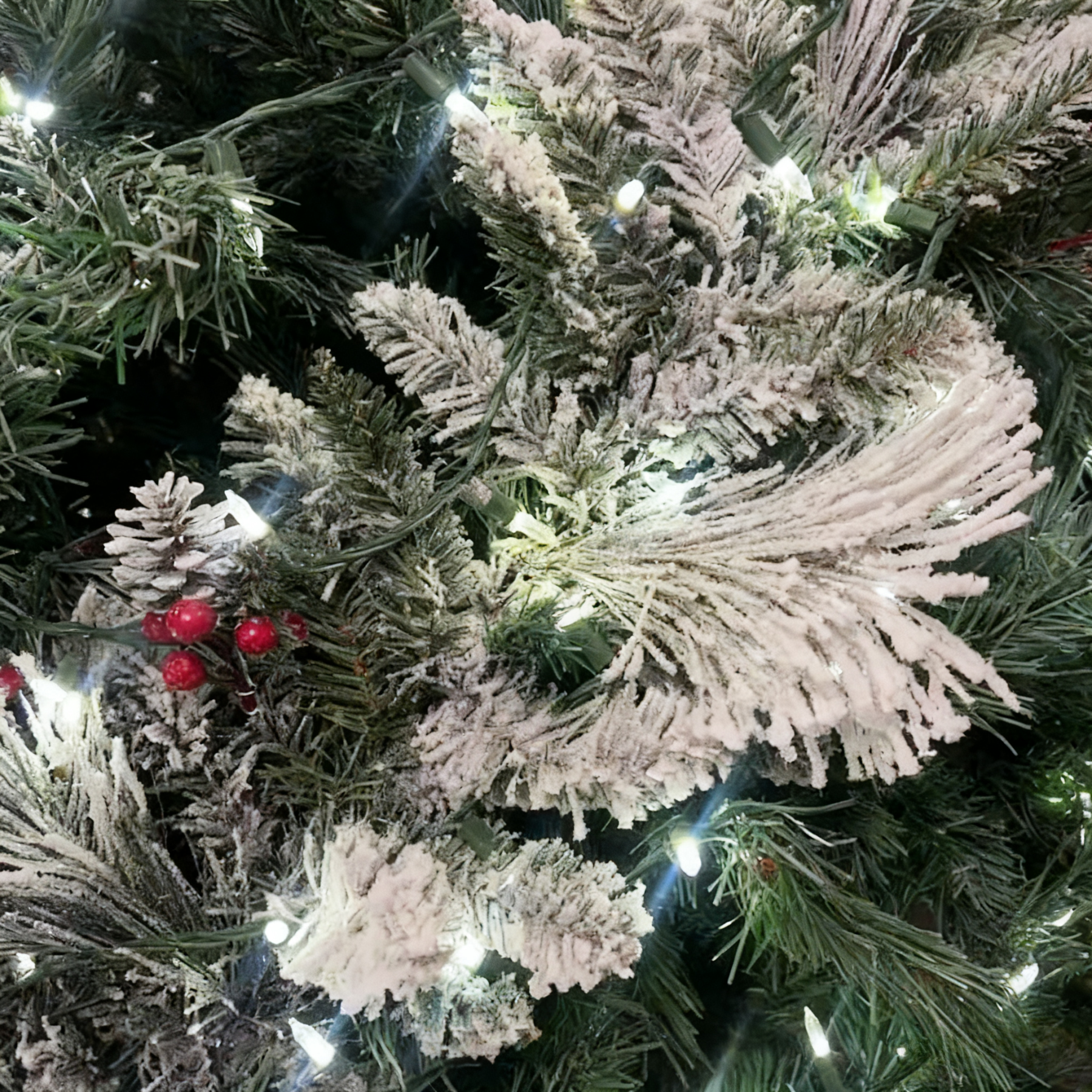 🎄6FT Classic Christmas Snowflake Pine Garland ⛄