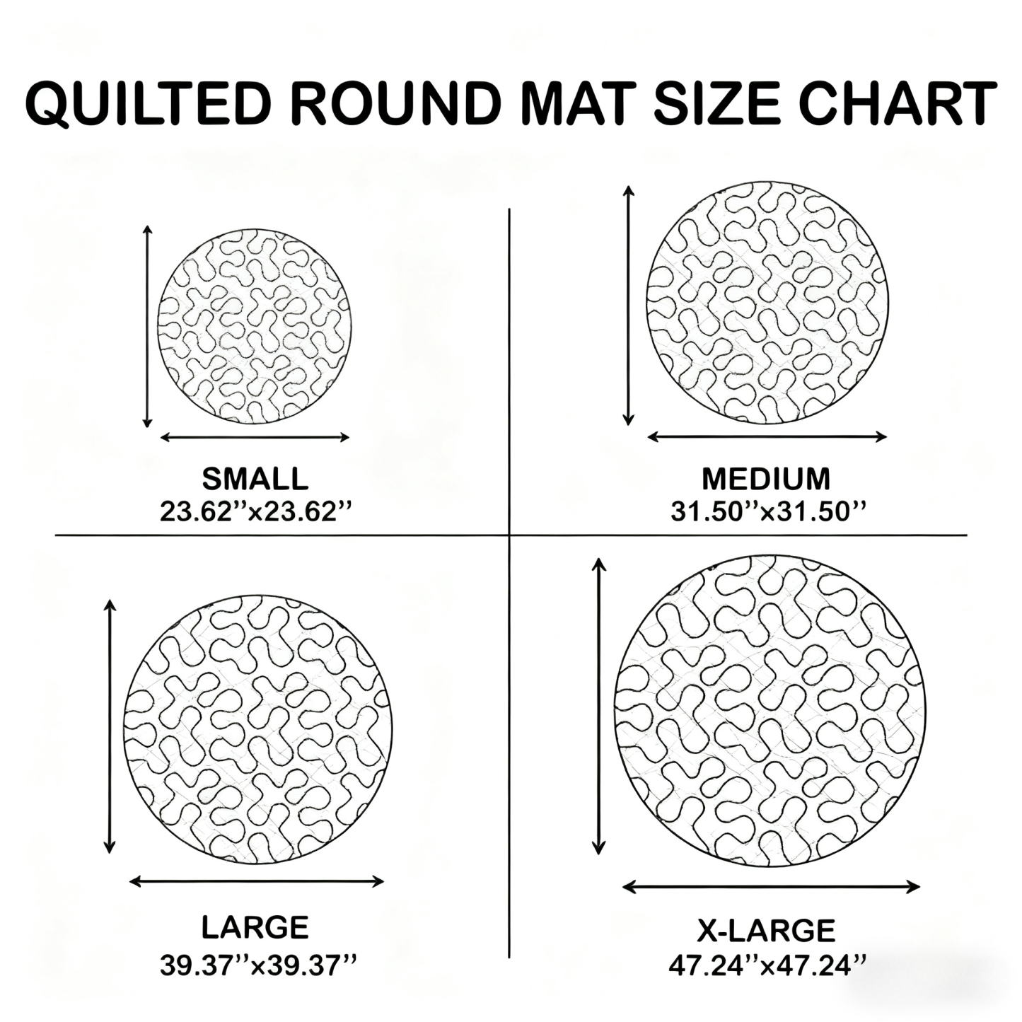 🎃Halloween-themed 3D Quilted Round Mat