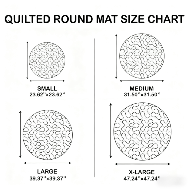 🎃Halloween-themed 3D Quilted Round Mat