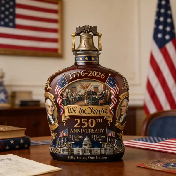 Olygee We The People 250 Whiskey Decanter | Crystal That Captures 250 Years of American Spirit