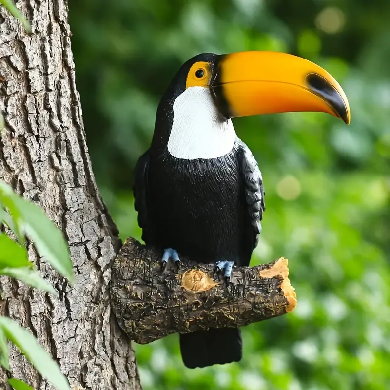 Toco Toucan Garden Statue-Handcrafted Resin Bird of Paradise Decor