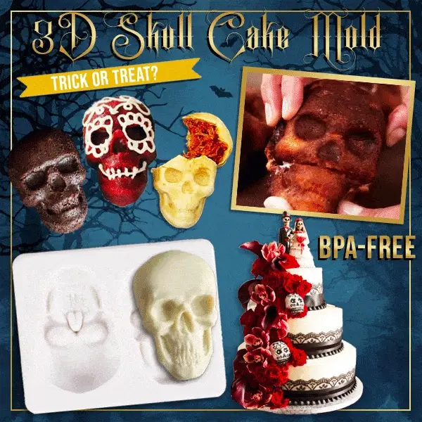 3D Skull Mold - Food Grade Stainless Steel Baking Pan