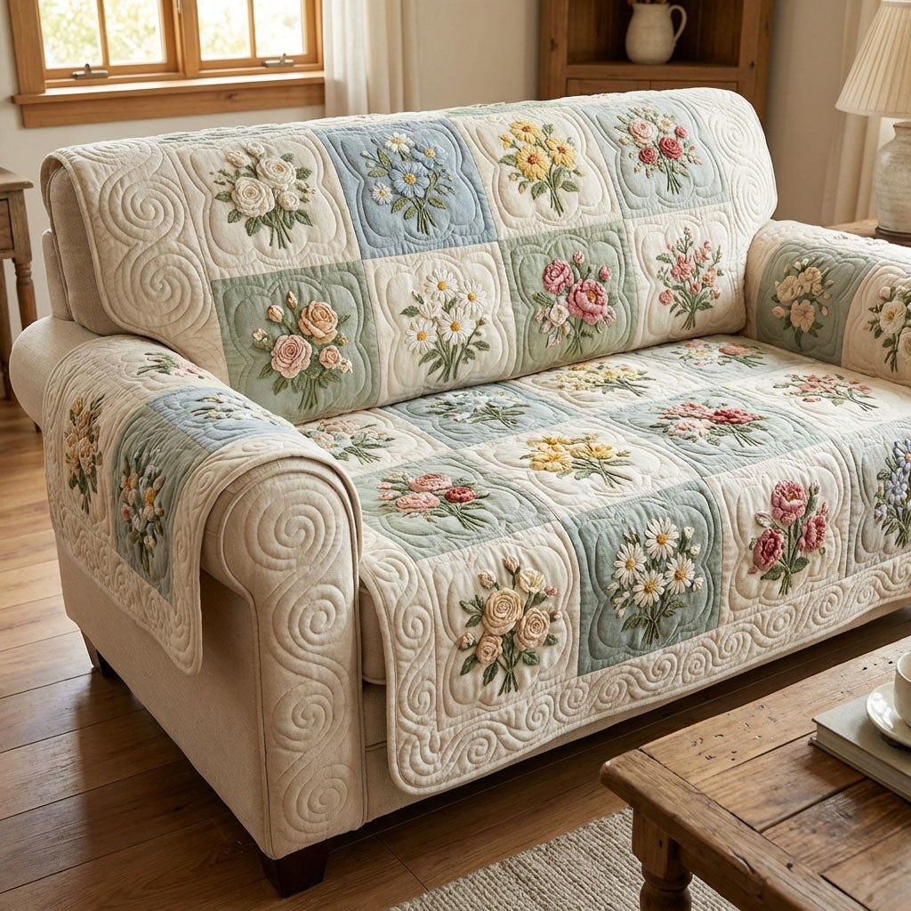 Carnival Nightmare Quilted Sofa Cover
