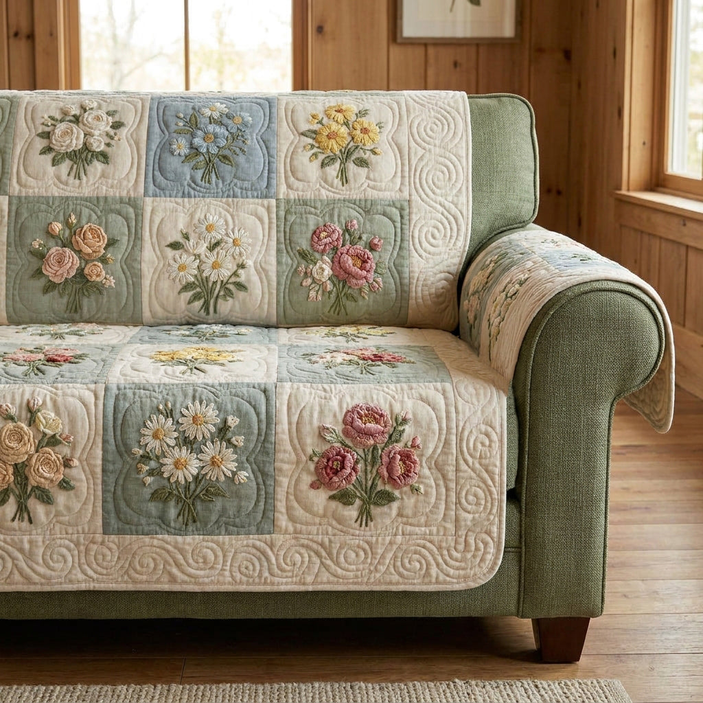 Carnival Nightmare Quilted Sofa Cover